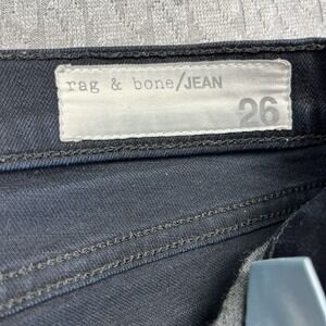Rag & Bone Skinny Low Rise Women (26) Blue Jeans Coal rock‎ 'n' roll dress pants